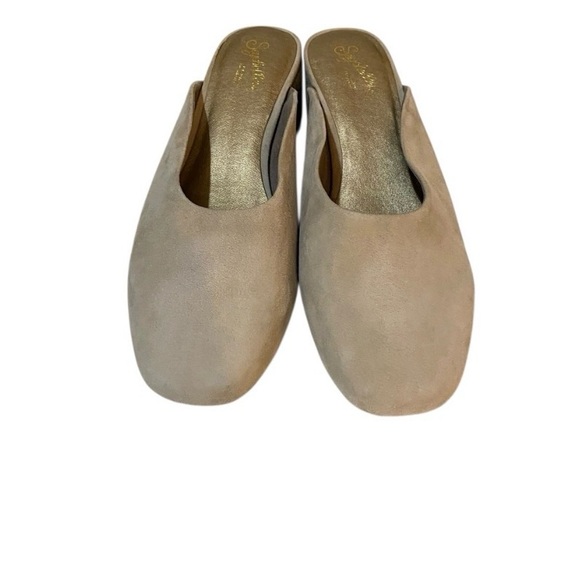 Seychelles Chorus Leather Suede Khaki/Tan Mule Heel 8 - Picture 6 of 12